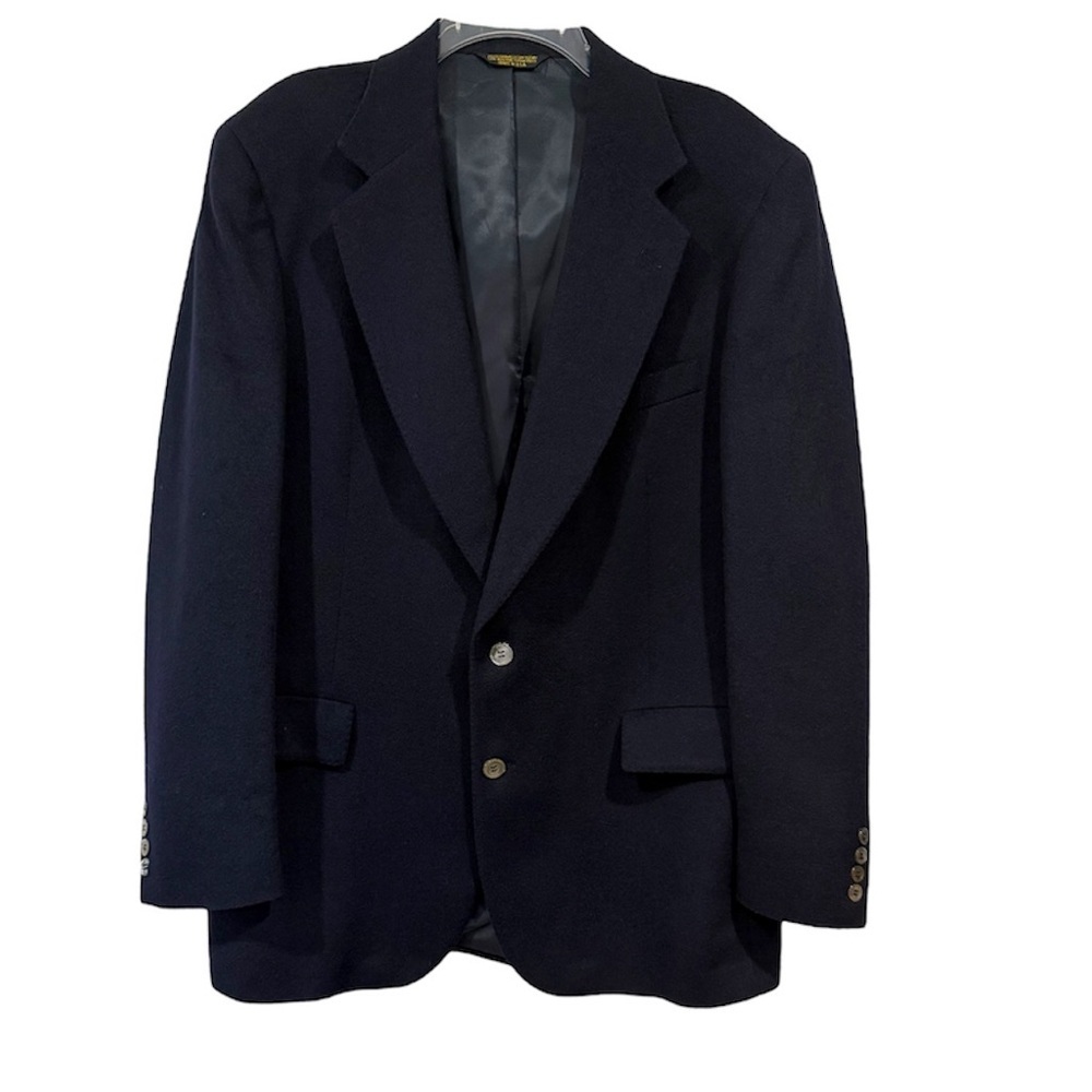 Vintage Camel Hair Blazer 44L Navy Anderson Little Embassy Square USA